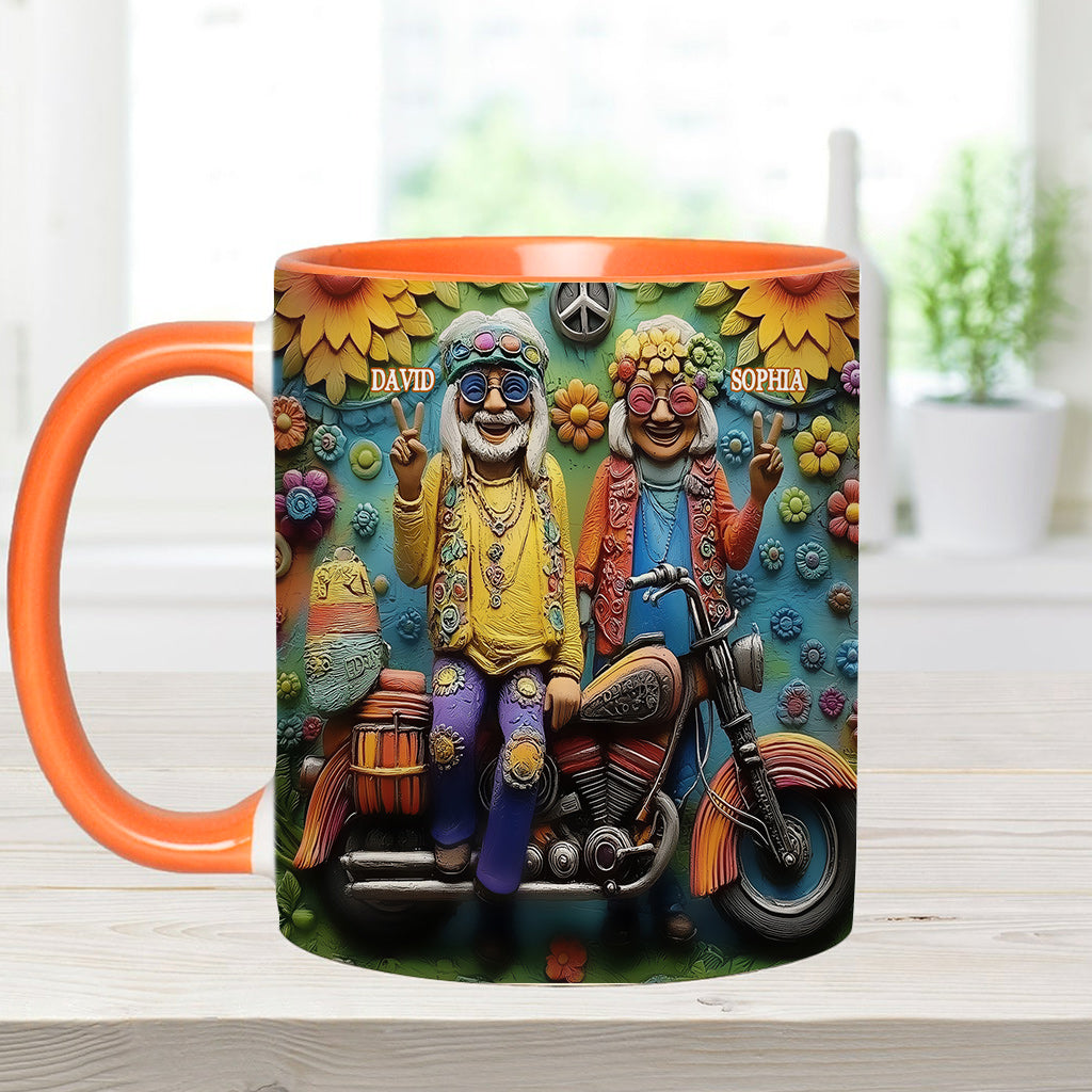 Amour et Paix - Mug personnalisé style hippie