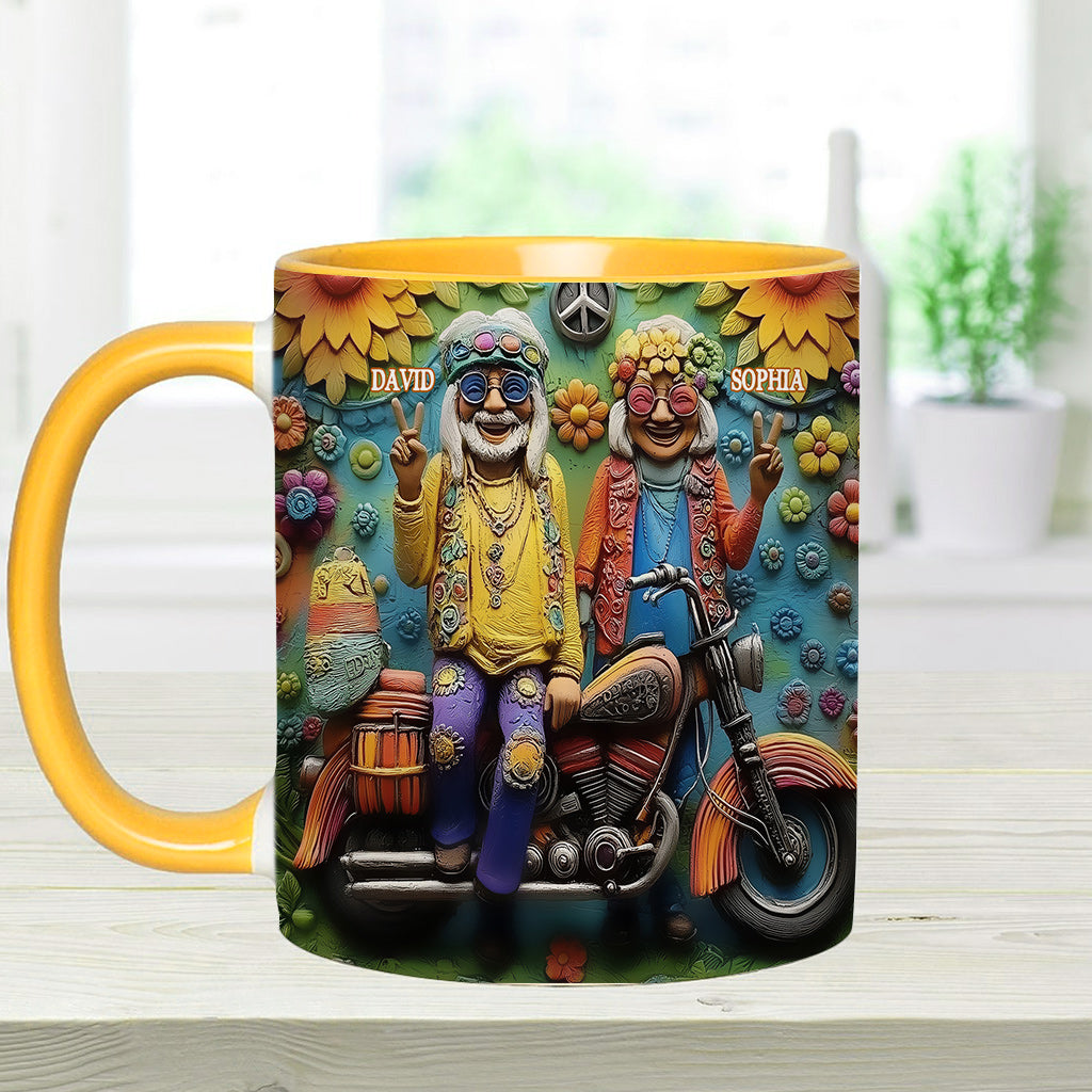 Amour et Paix - Mug personnalisé style hippie