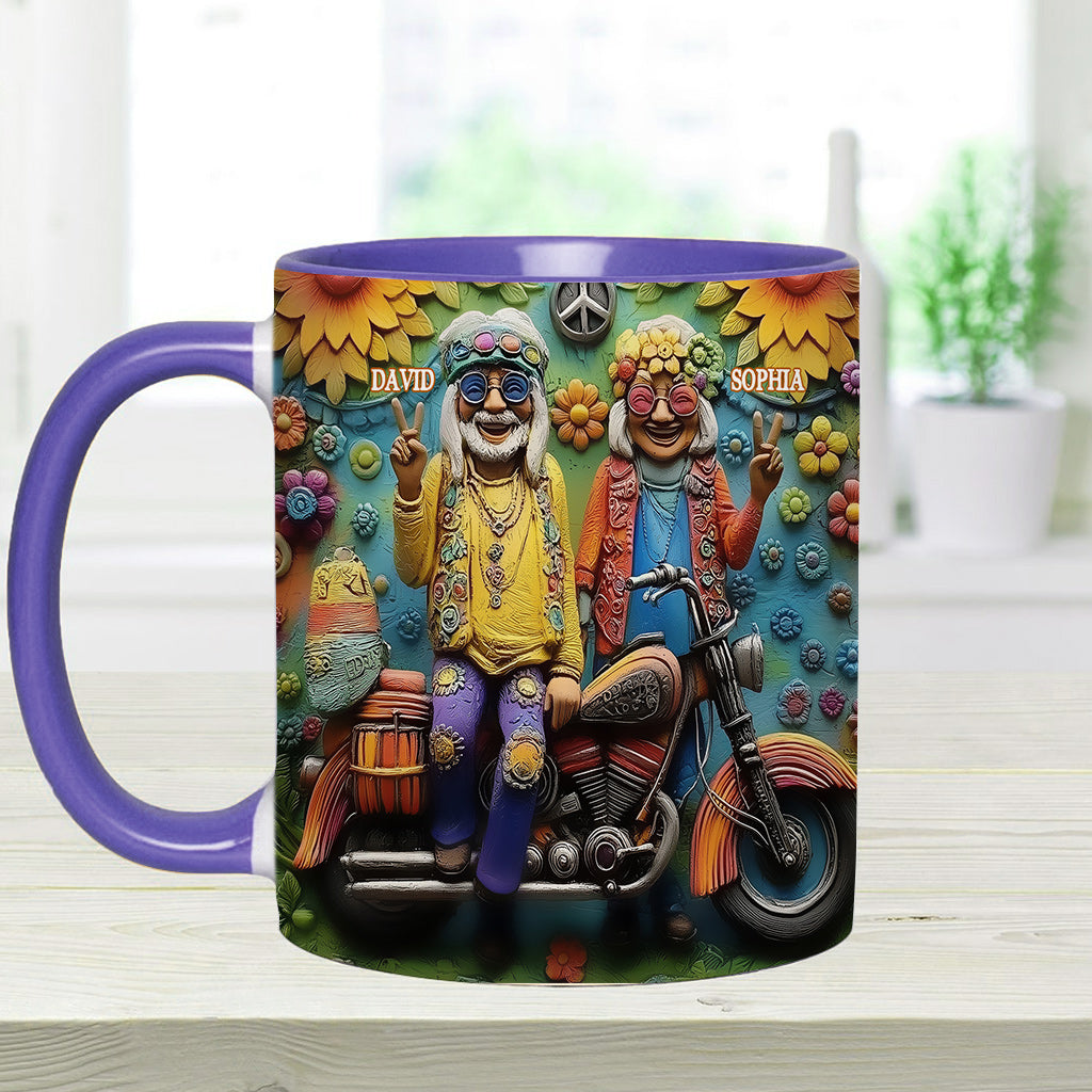 Amour et Paix - Mug personnalisé style hippie