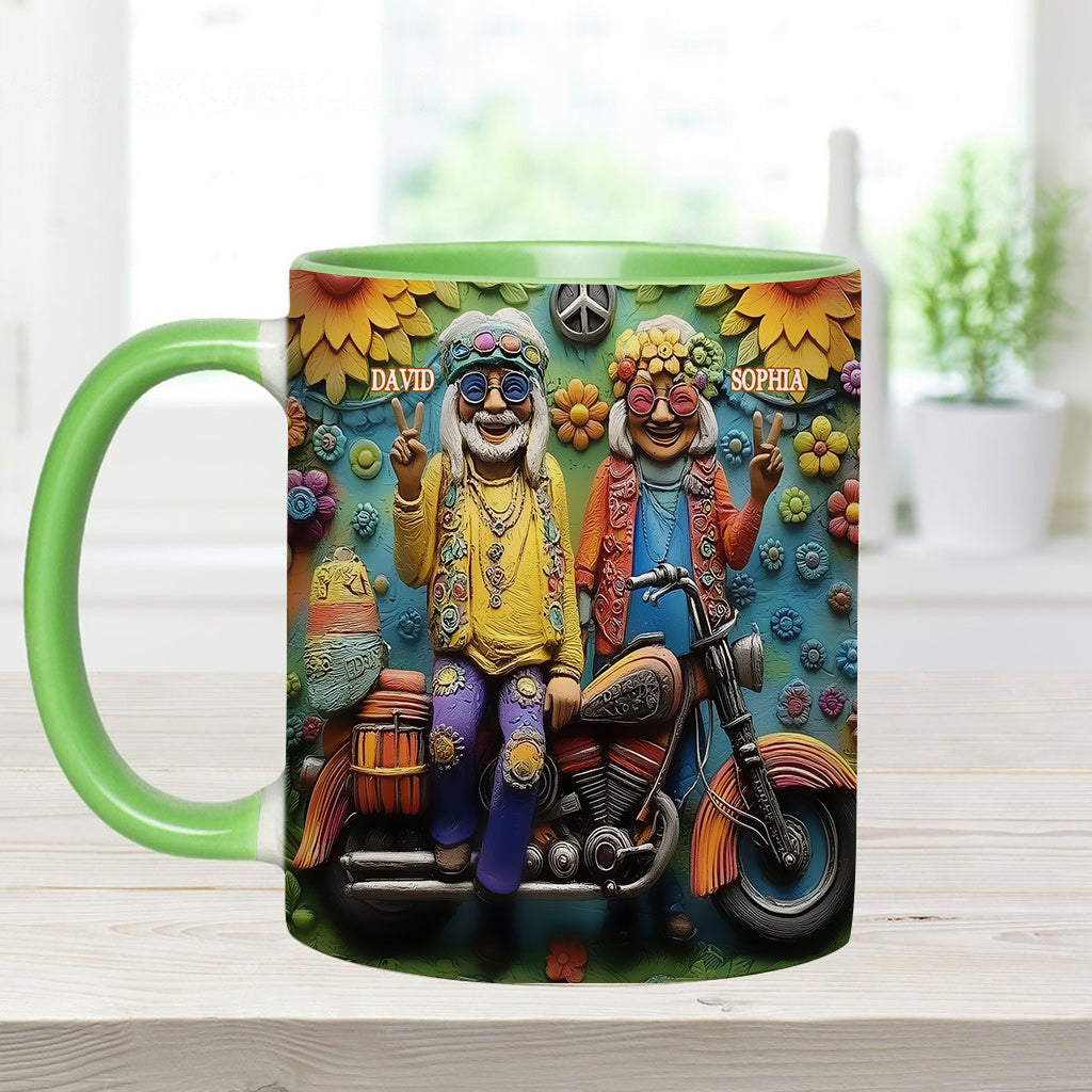 Amour et Paix - Mug personnalisé style hippie