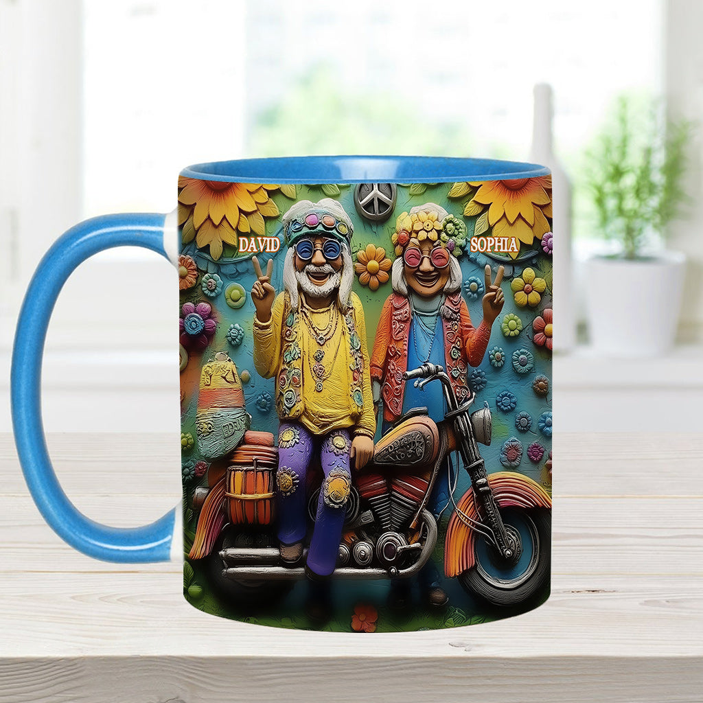 Amour et Paix - Mug personnalisé style hippie