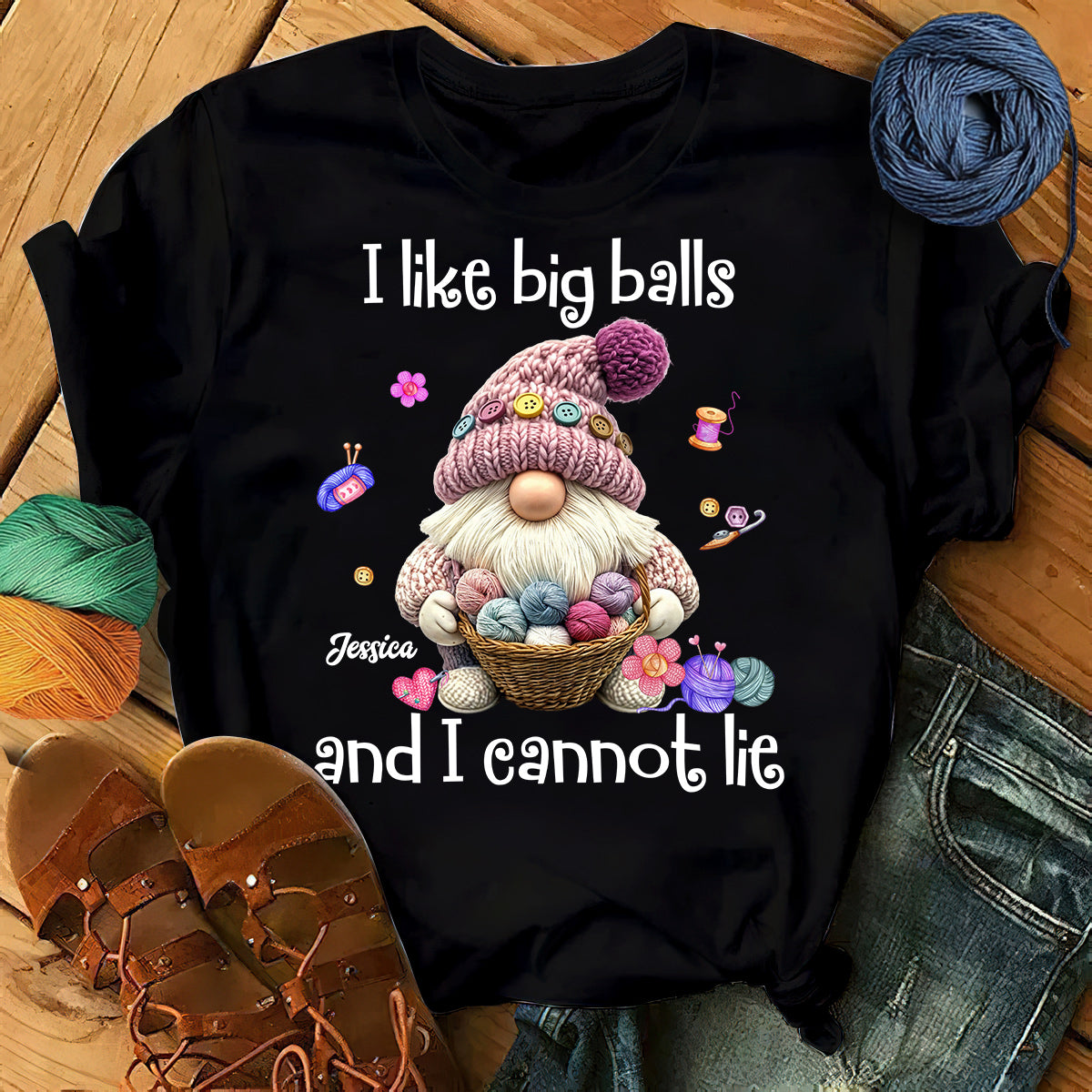 Ich mag große Eier und ich kann es nicht leugnen – personalisiertes Häkel-T-Shirt und Hoodie