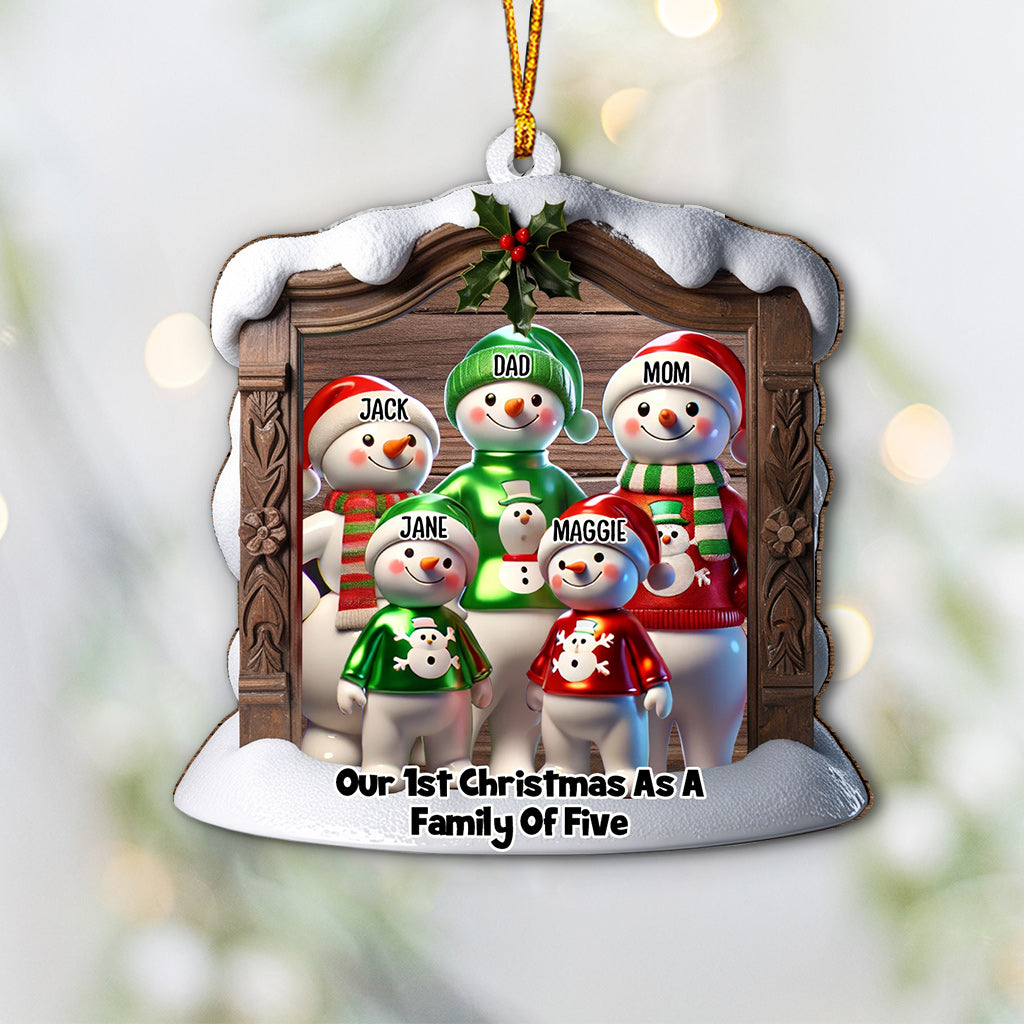 Notre premier Noël en famille - Ornement familial personnalisé