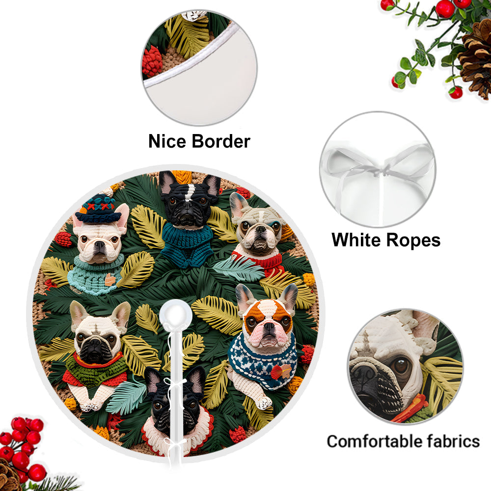 Fröhliche Weihnachten, Frenchie - Baumrock für Französische Bulldoggen
