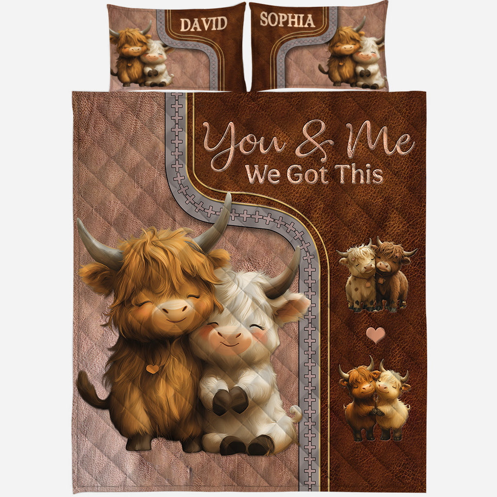 „Du und ich, wir schaffen das“ – personalisiertes Quilt-Set