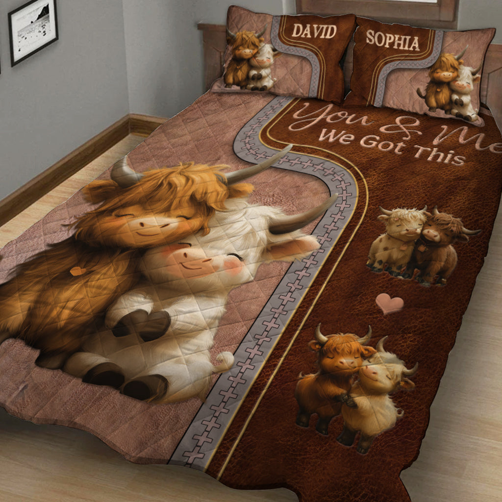 „Du und ich, wir schaffen das“ – personalisiertes Quilt-Set