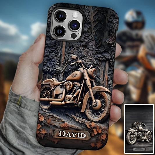 Zeit zum Fahren – Personalisierte Handyhülle mit Biker-Motiv und Vollprint