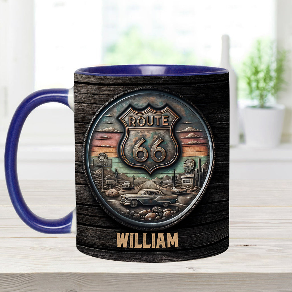 Mug personnalisé Vintage Route 66 Classic Car - Muscle Car