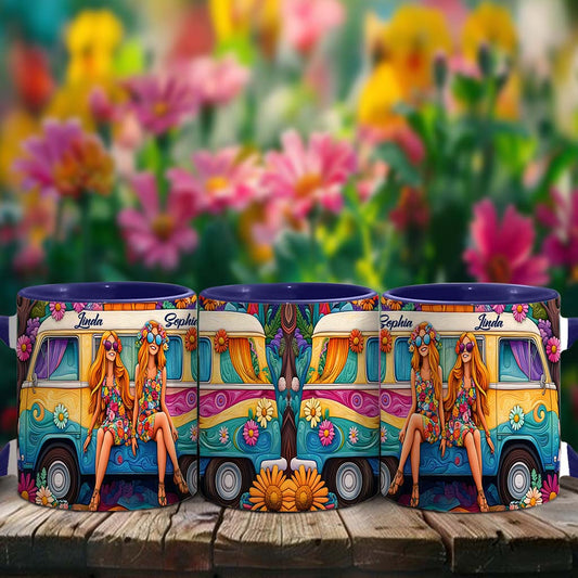 Mug personnalisé Wildflower Wheels - Style hippie