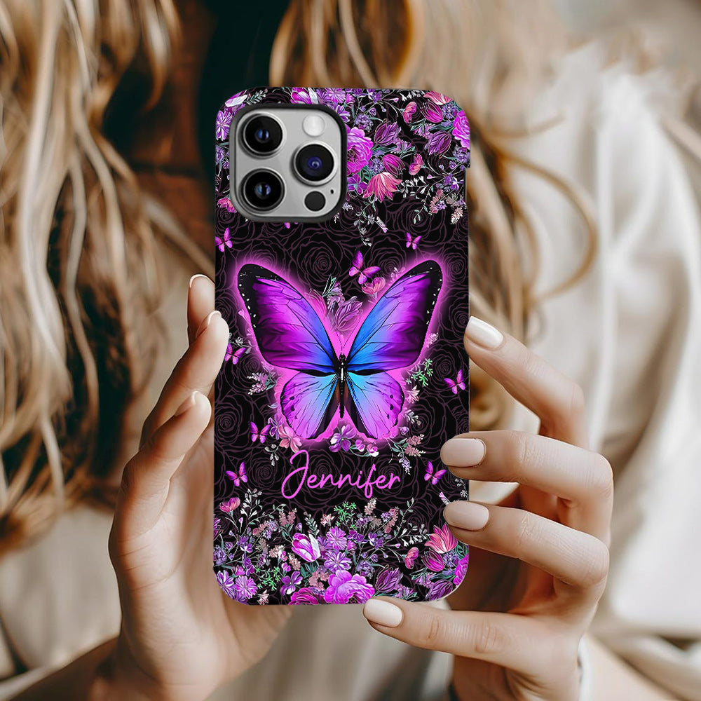 Coque de téléphone personnalisée avec motif papillons « J’adore les papillons »