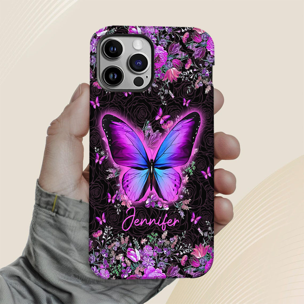 Coque de téléphone personnalisée avec motif papillons « J’adore les papillons »