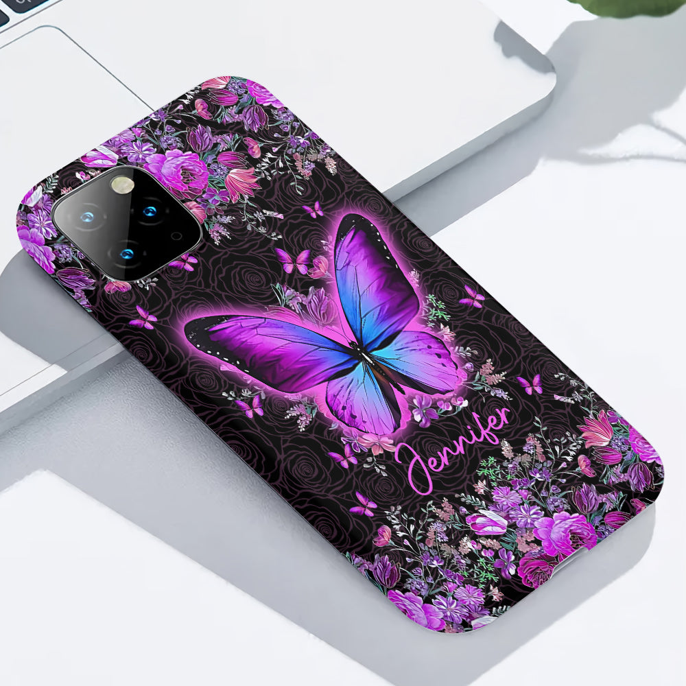 Coque de téléphone personnalisée avec motif papillons « J’adore les papillons »