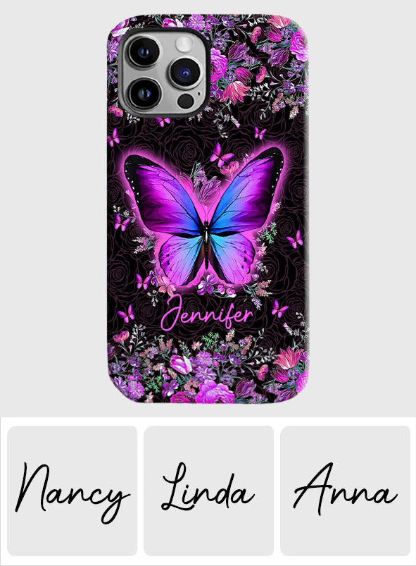 Coque de téléphone personnalisée avec motif papillons « J’adore les papillons »