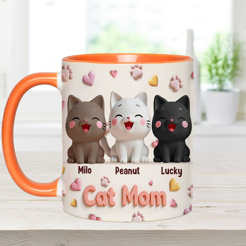 Cat Mom - Personalized Cat Accent Mug