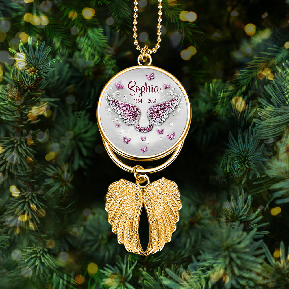 Your Wings Were Ready But My Heart Was Not - Personalized Memorial Wings Ornament
