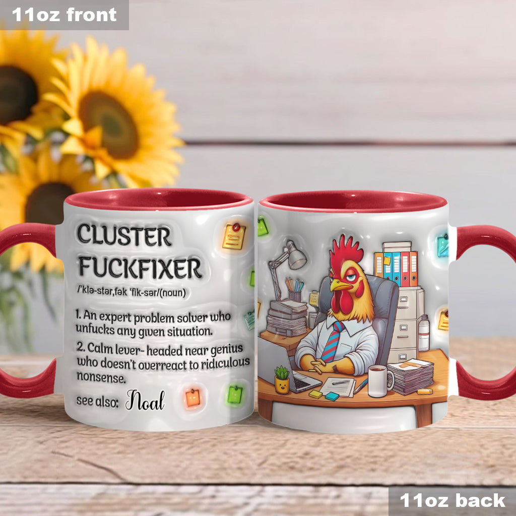 Cluster F*** Fixer - Personalisierte Tasse mit Kollege-Akzent