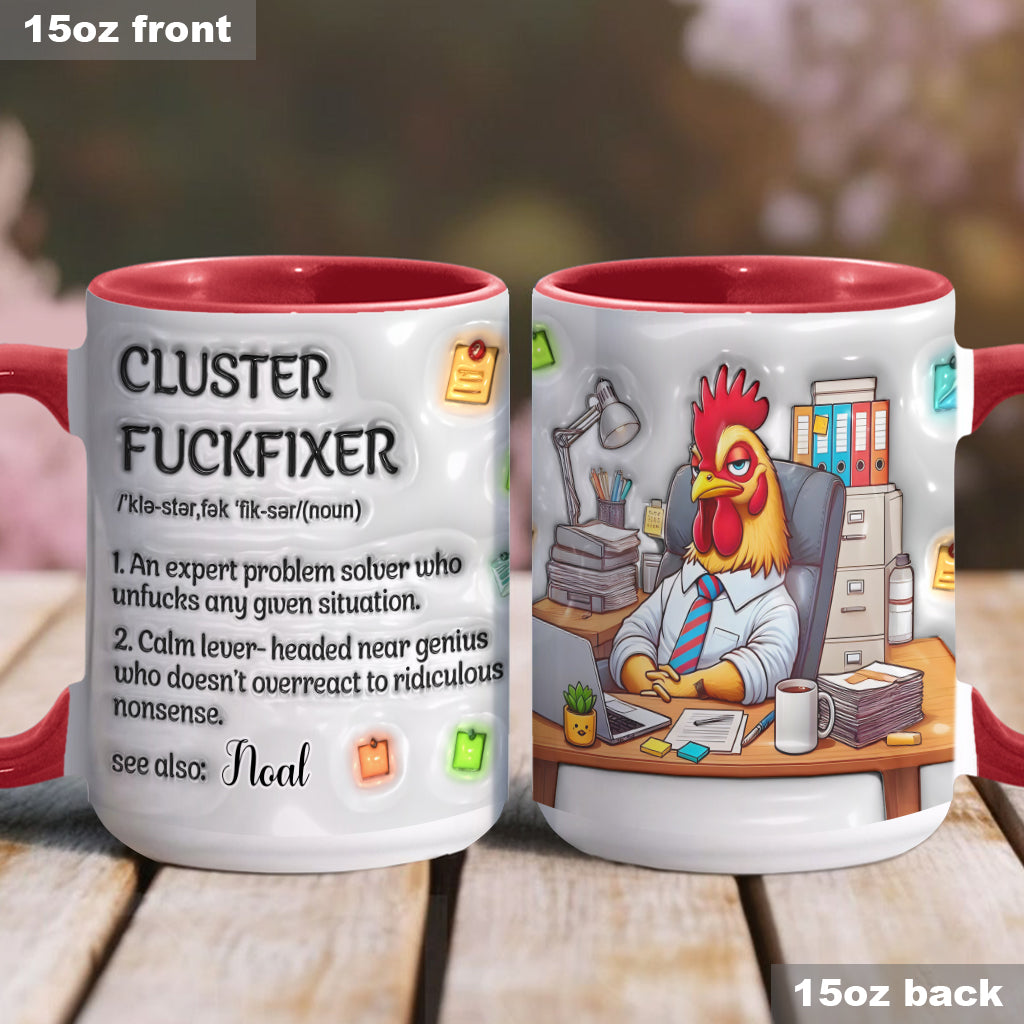 Cluster F*** Fixer - Personalisierte Tasse mit Kollege-Akzent