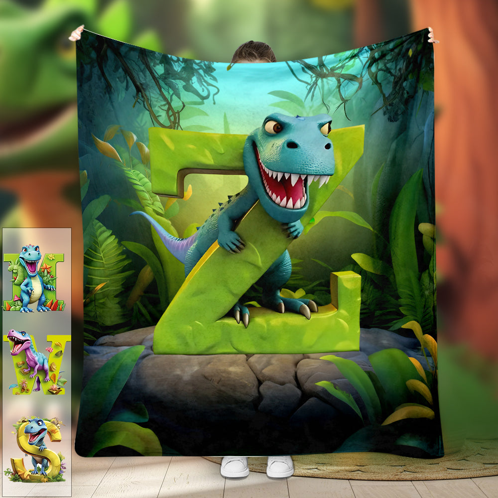 Personalisierte Kinderdecke „Liebe Dinosaurier“