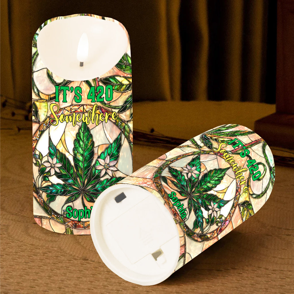 High Times – Personalisierte, flammenlose Cannabis-Kerze