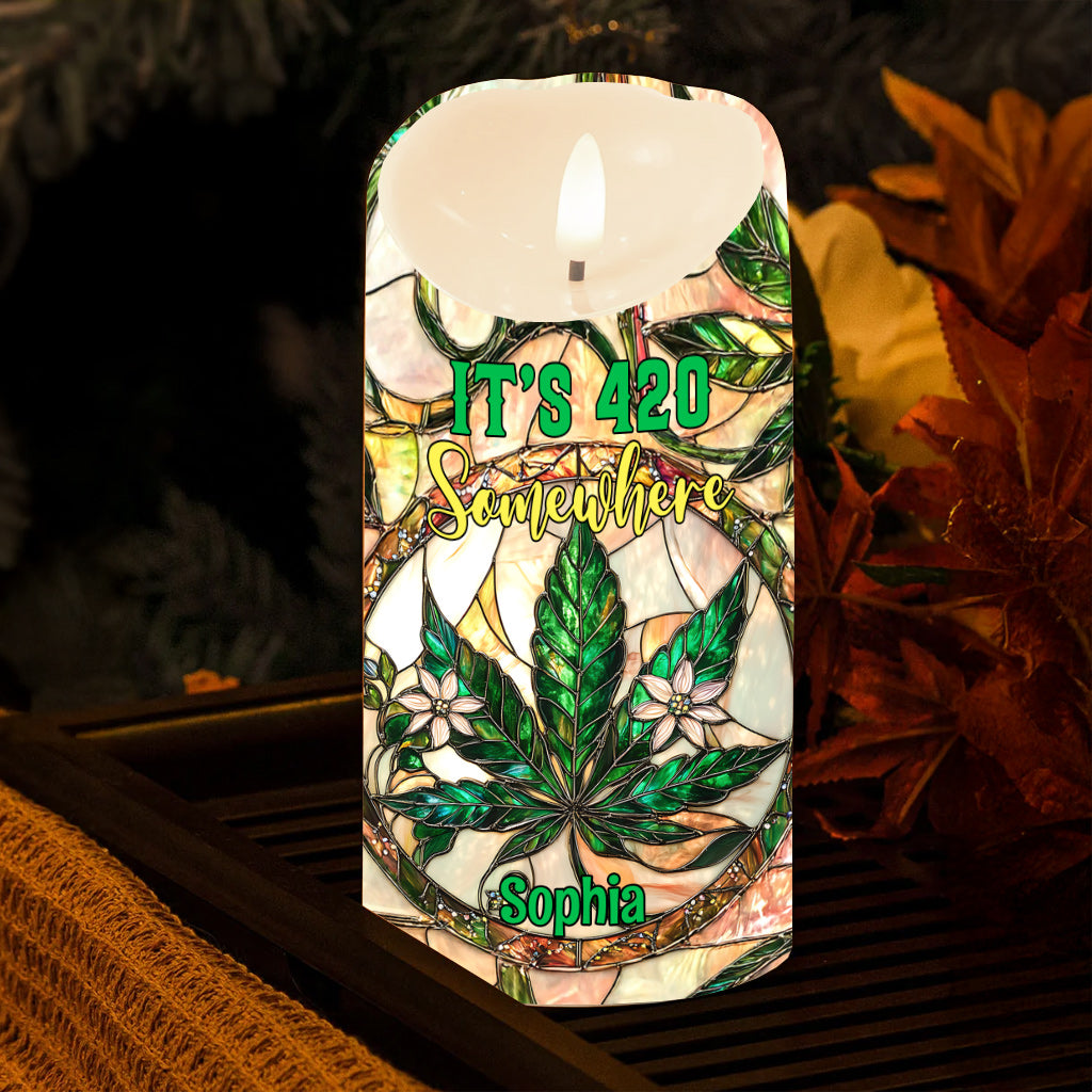 High Times – Personalisierte, flammenlose Cannabis-Kerze