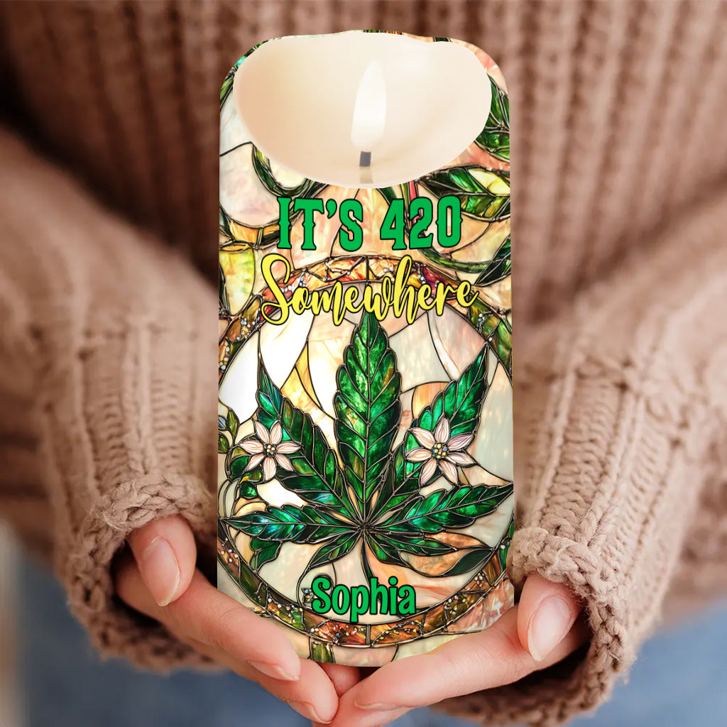 High Times – Personalisierte, flammenlose Cannabis-Kerze