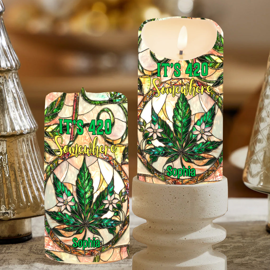 High Times – Personalisierte, flammenlose Cannabis-Kerze