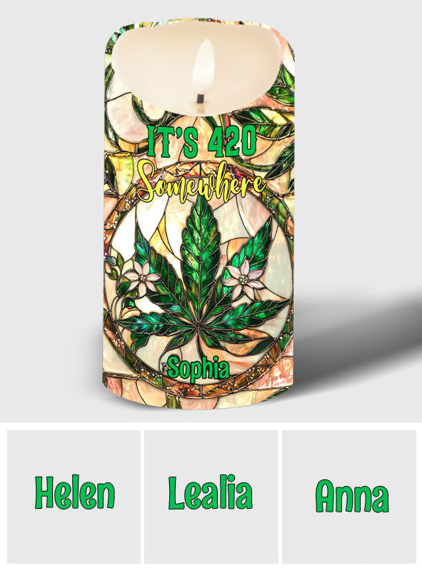 High Times – Personalisierte, flammenlose Cannabis-Kerze