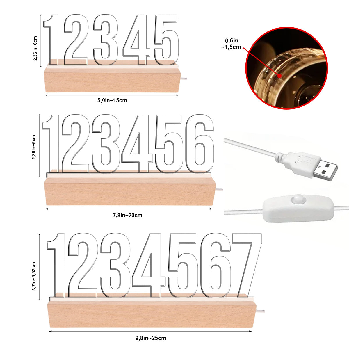 Turn Me On - Personalized Couple Custom LED Night Light