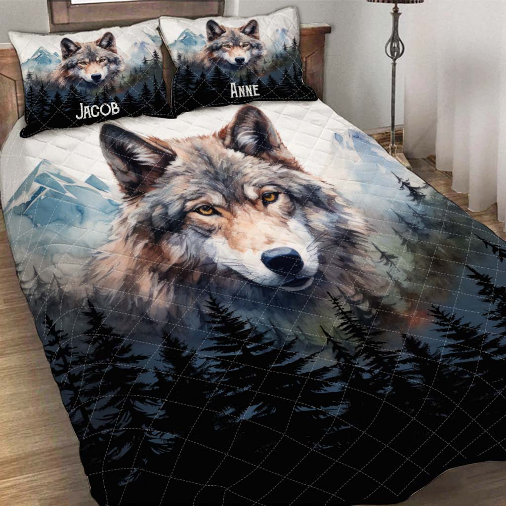 Starker Wolf – Personalisiertes Wolf-Bettwäscheset