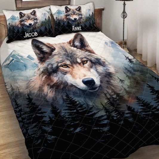 Starker Wolf – Personalisiertes Wolf-Bettwäscheset
