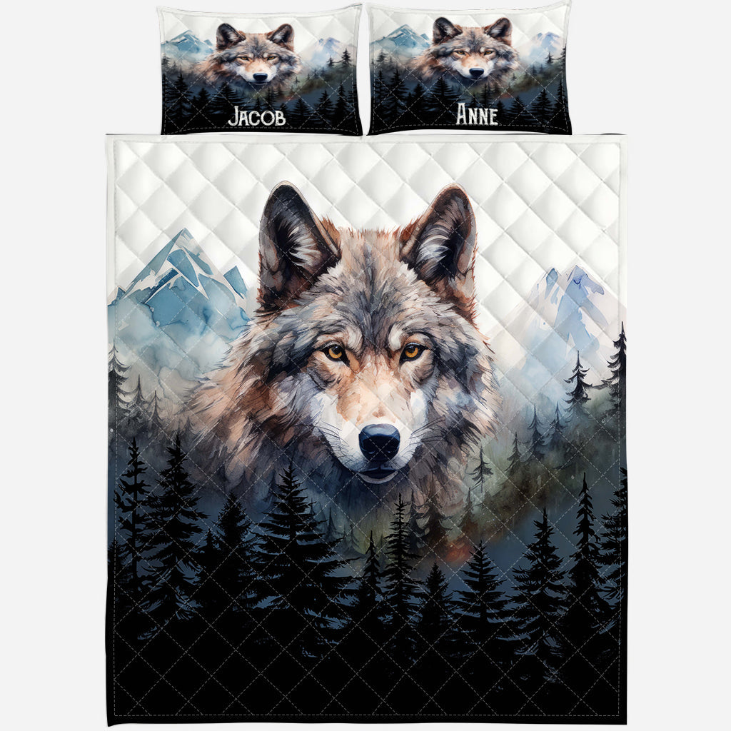 Starker Wolf – Personalisiertes Wolf-Bettwäscheset