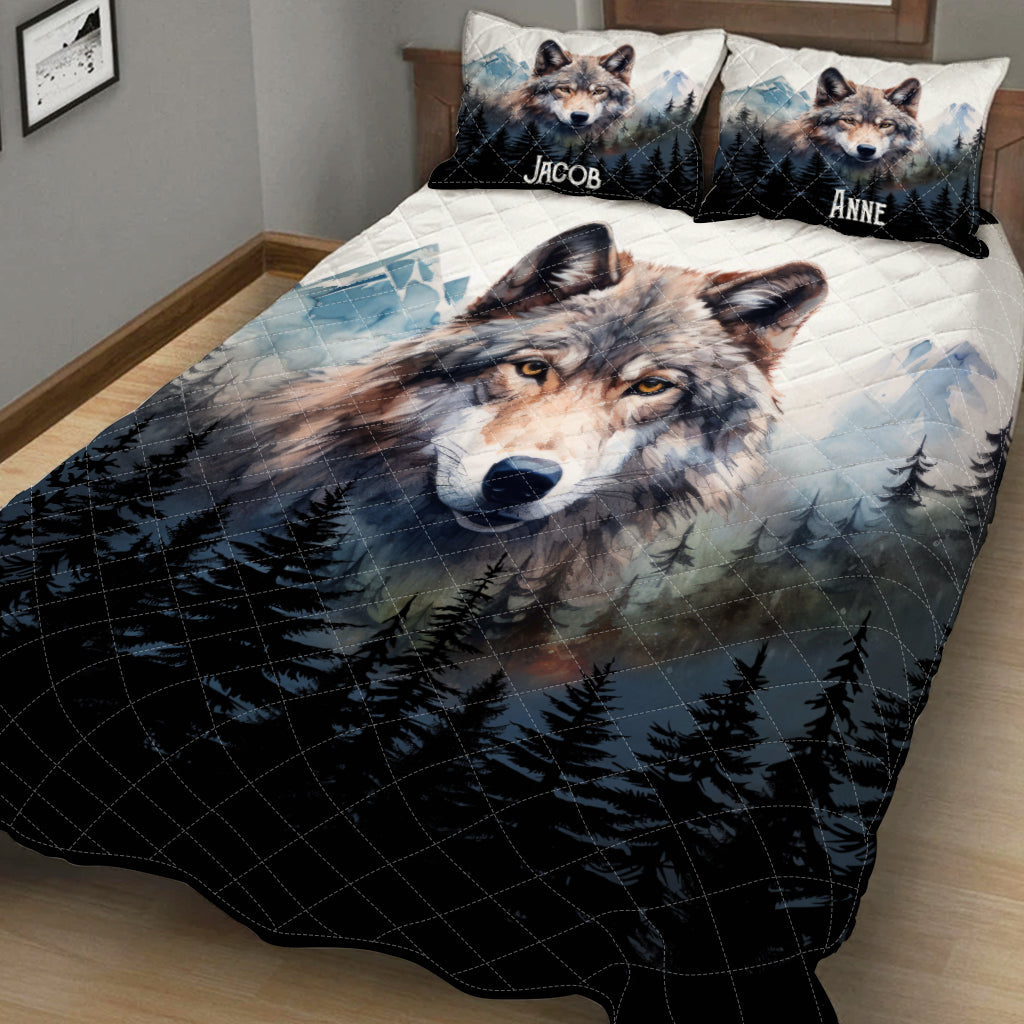 Starker Wolf – Personalisiertes Wolf-Bettwäscheset