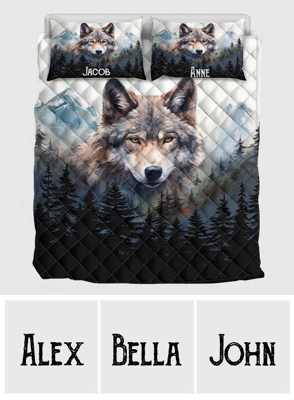 Starker Wolf – Personalisiertes Wolf-Bettwäscheset
