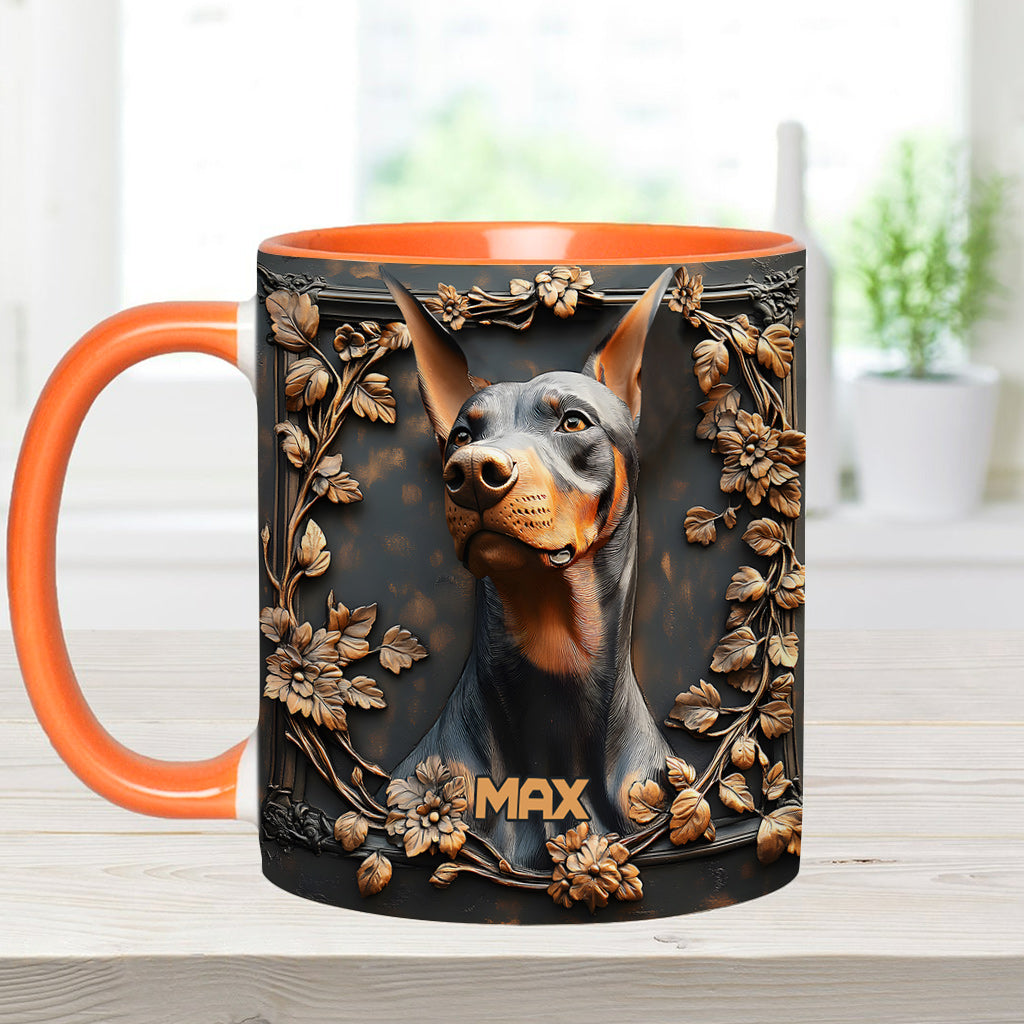 Mug personnalisé avec motif Doberman musclé