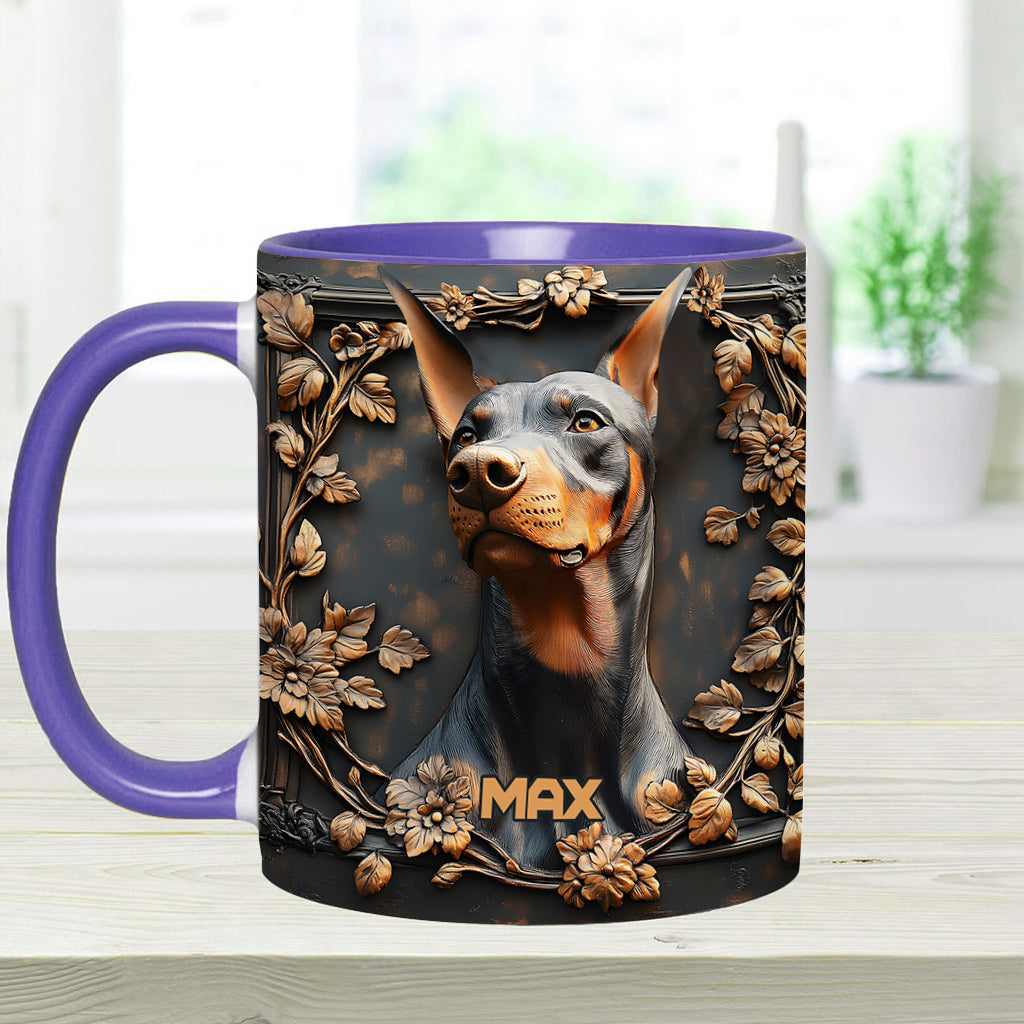 Mug personnalisé avec motif Doberman musclé