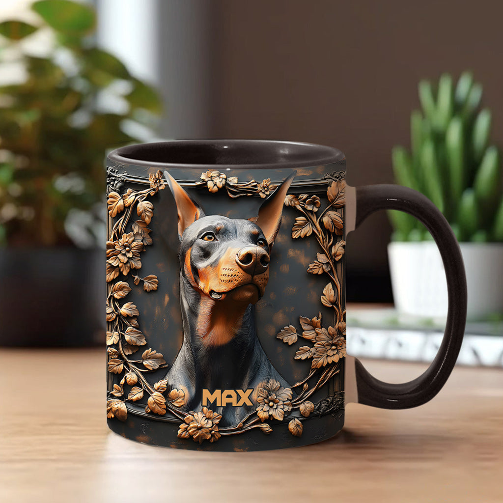 Mug personnalisé avec motif Doberman musclé