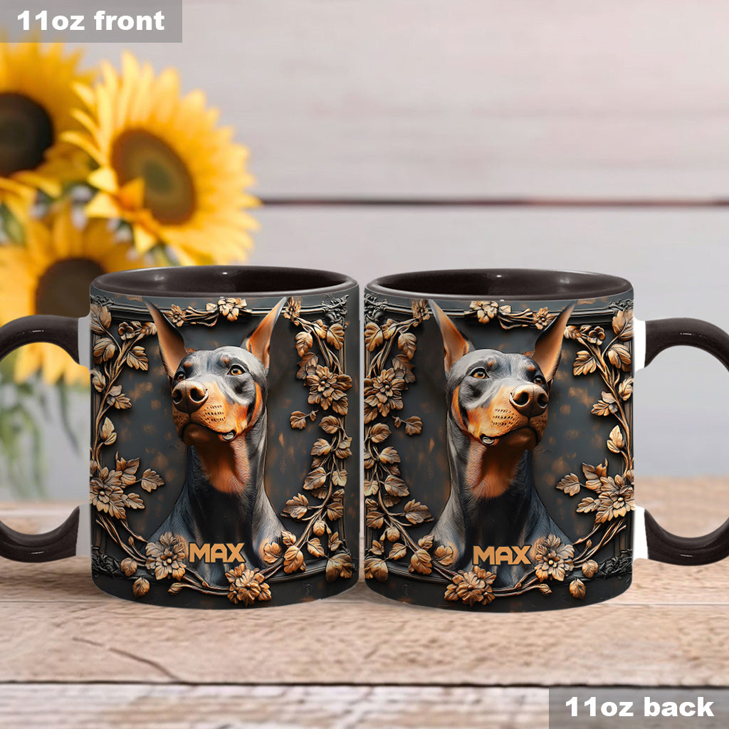 Mug personnalisé avec motif Doberman musclé