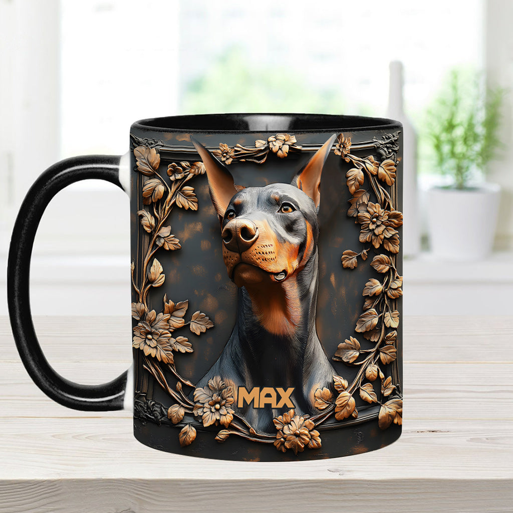 Mug personnalisé avec motif Doberman musclé