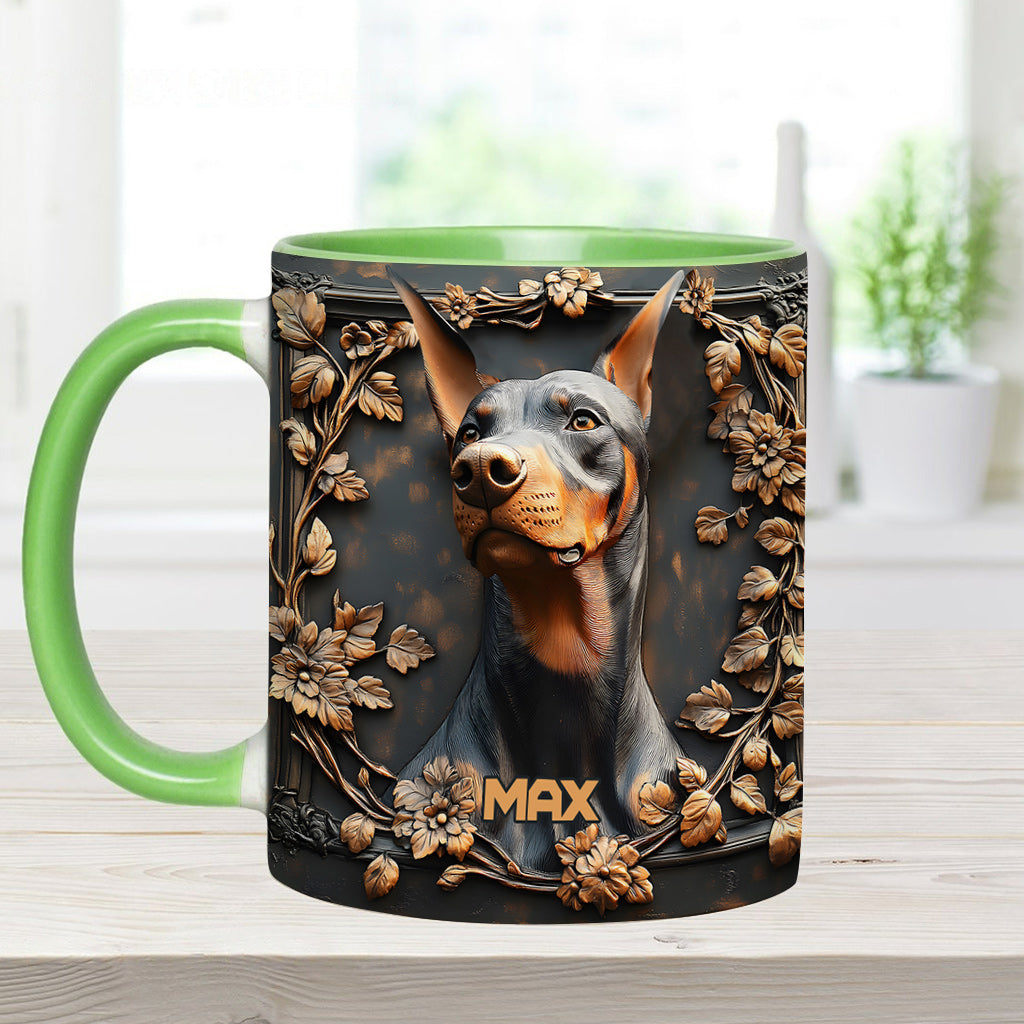 Mug personnalisé avec motif Doberman musclé