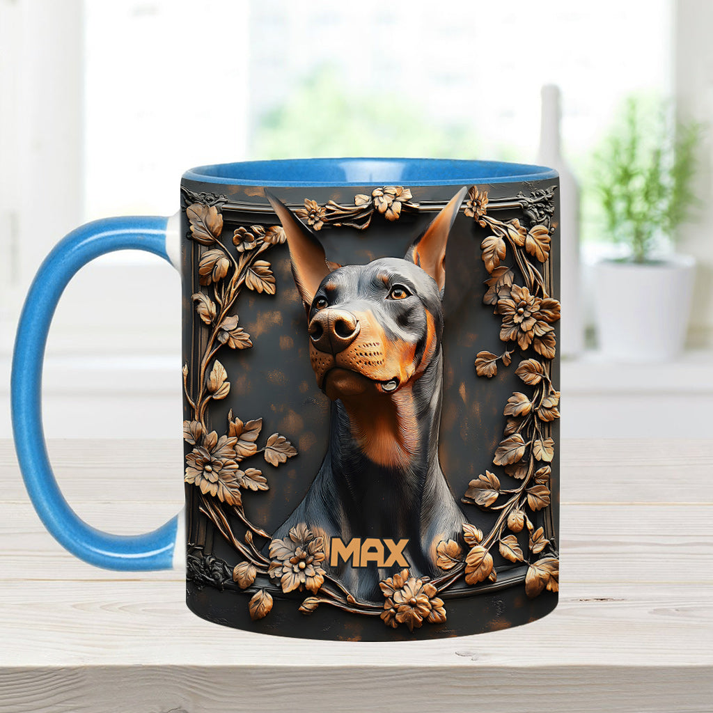 Mug personnalisé avec motif Doberman musclé