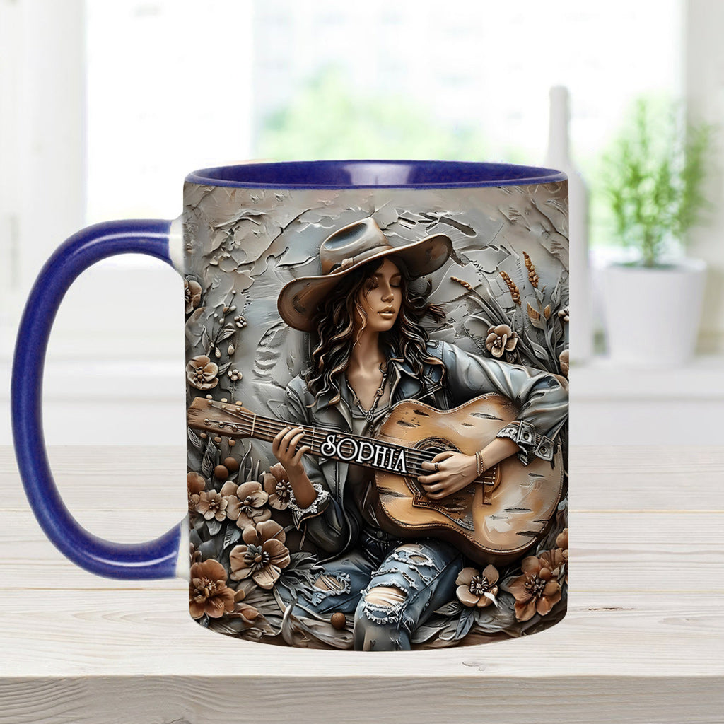 Mug personnalisé Gypsy Soul Guitar - Style hippie