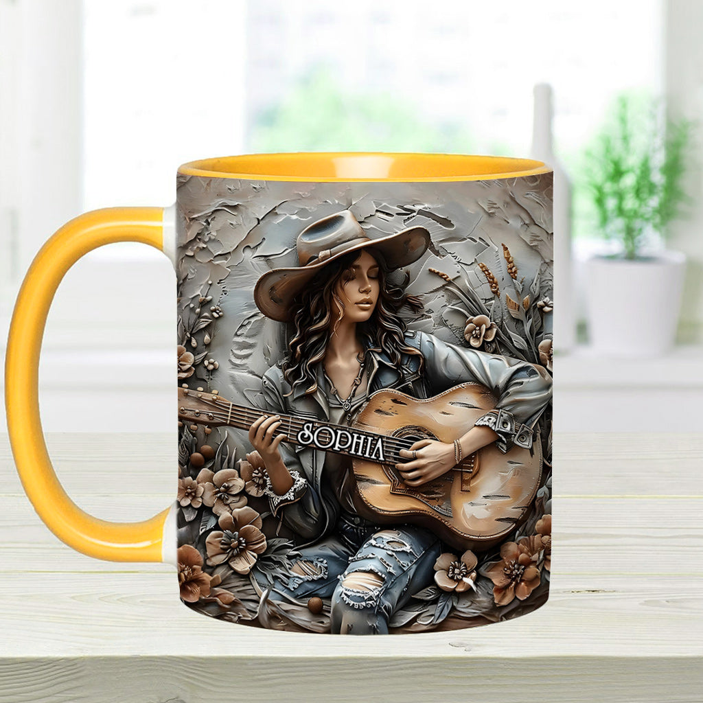 Mug personnalisé Gypsy Soul Guitar - Style hippie