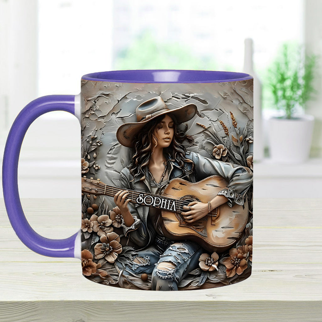 Mug personnalisé Gypsy Soul Guitar - Style hippie