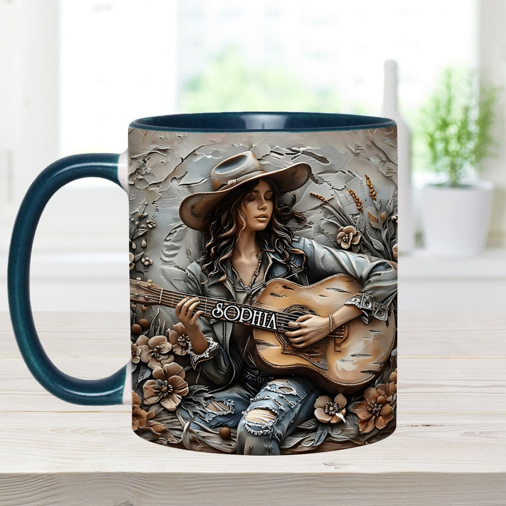 Mug personnalisé Gypsy Soul Guitar - Style hippie