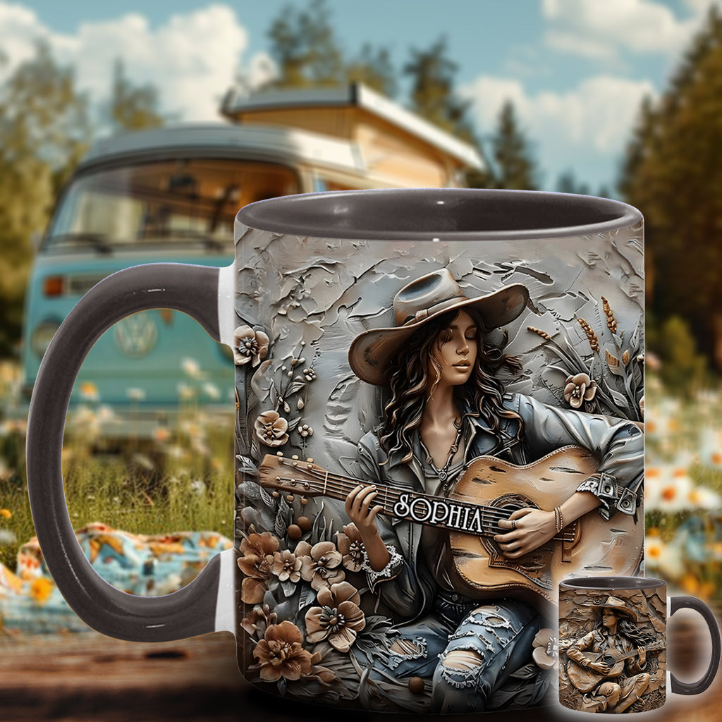 Mug personnalisé Gypsy Soul Guitar - Style hippie
