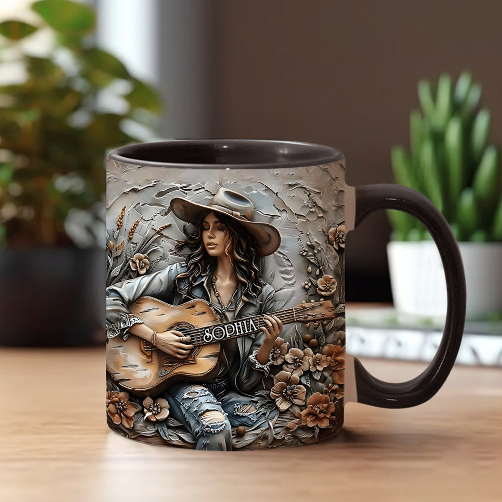 Mug personnalisé Gypsy Soul Guitar - Style hippie