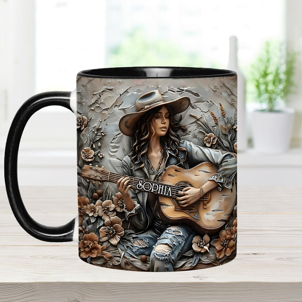 Mug personnalisé Gypsy Soul Guitar - Style hippie