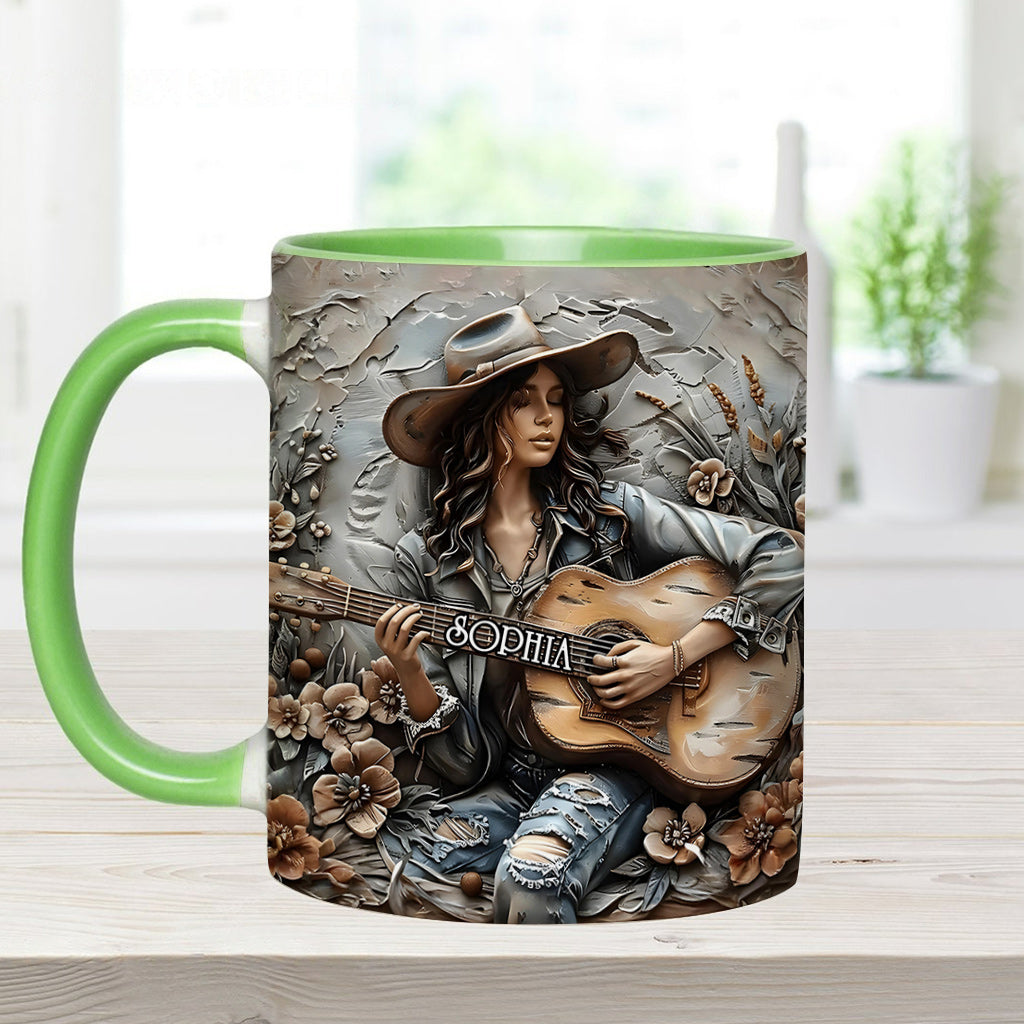 Mug personnalisé Gypsy Soul Guitar - Style hippie
