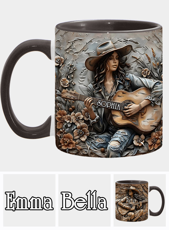 Mug personnalisé Gypsy Soul Guitar - Style hippie