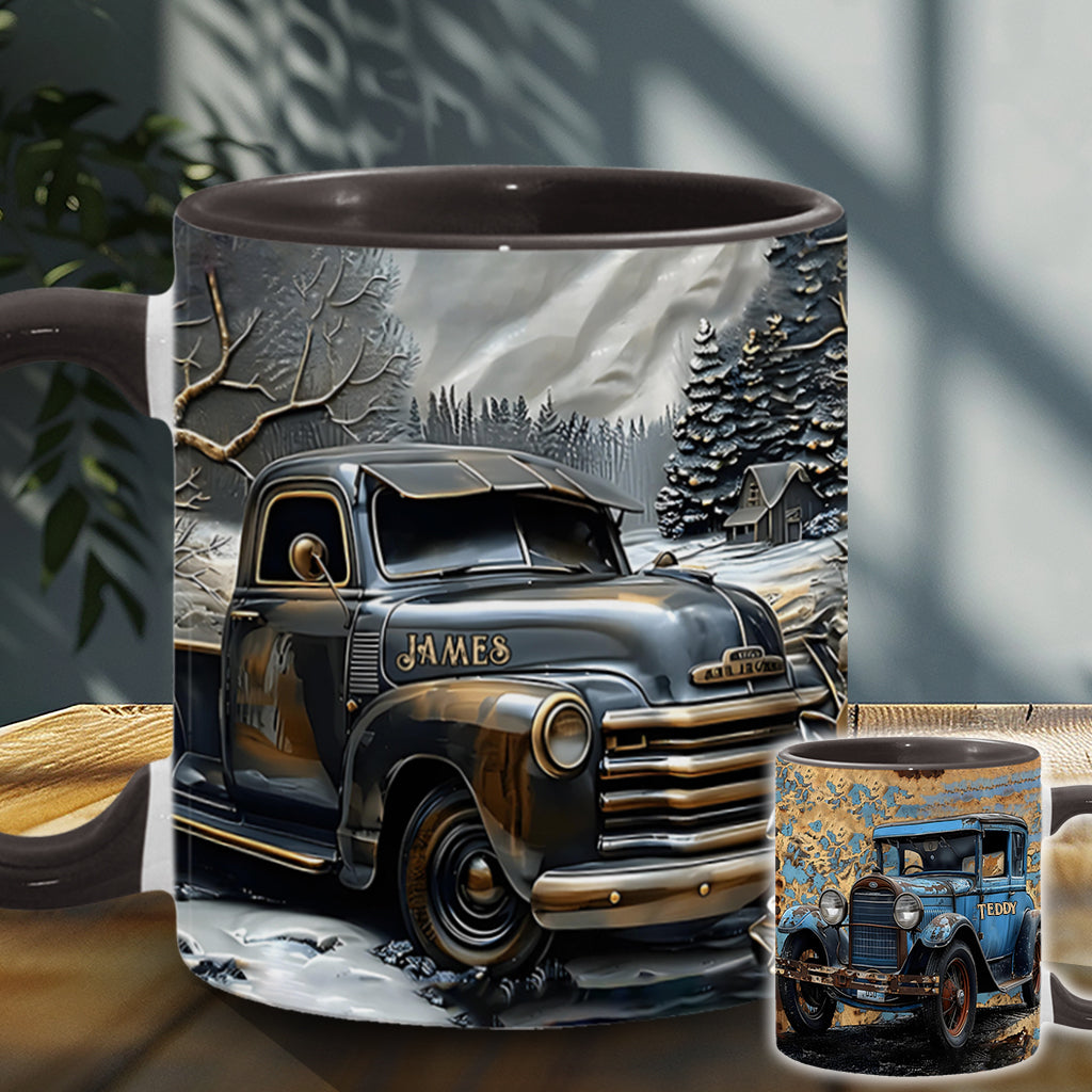 Ne sous-estimez jamais un vieux routier au volant d'un camion - Mug personnalisé pour routier